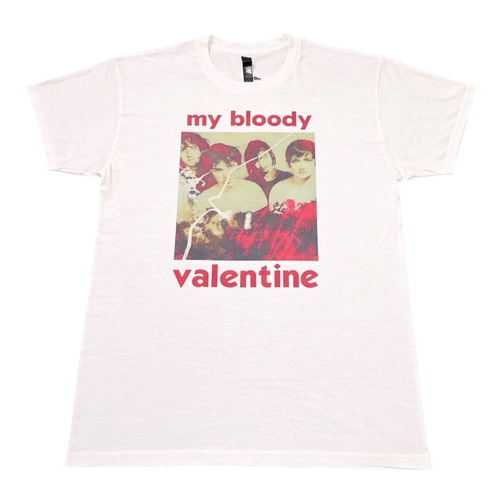 My Bloody Valentine Band Graphic Tee White Short Sleeve Crewneck Mens Shirt